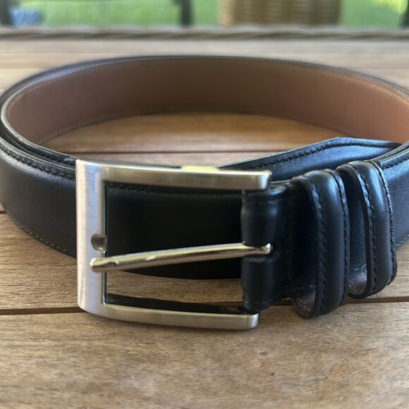Allen Edmonds Wide Basic Dress Leather Belt Black (39501) 44 - Picture 3 of 8